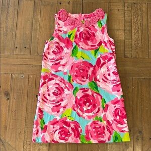 Lilly Pulitzer first impressions hottie tottie colorful rose shift dress